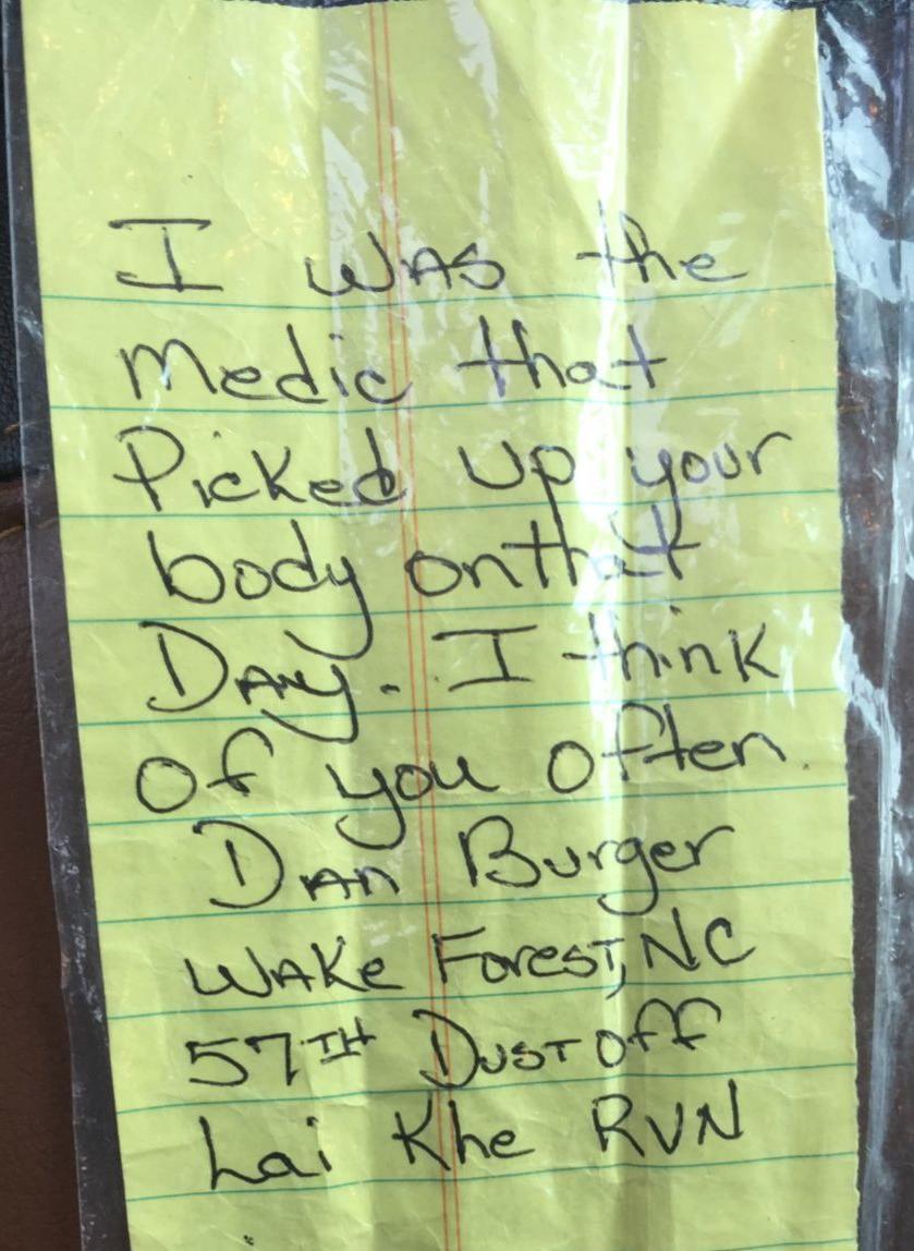 A note of remembrance